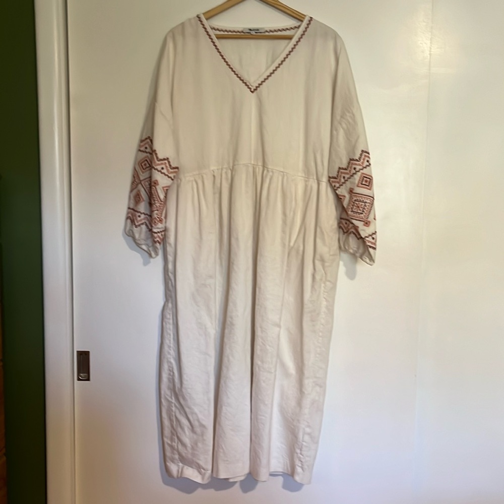 Madewell Linen Midi Dress XL